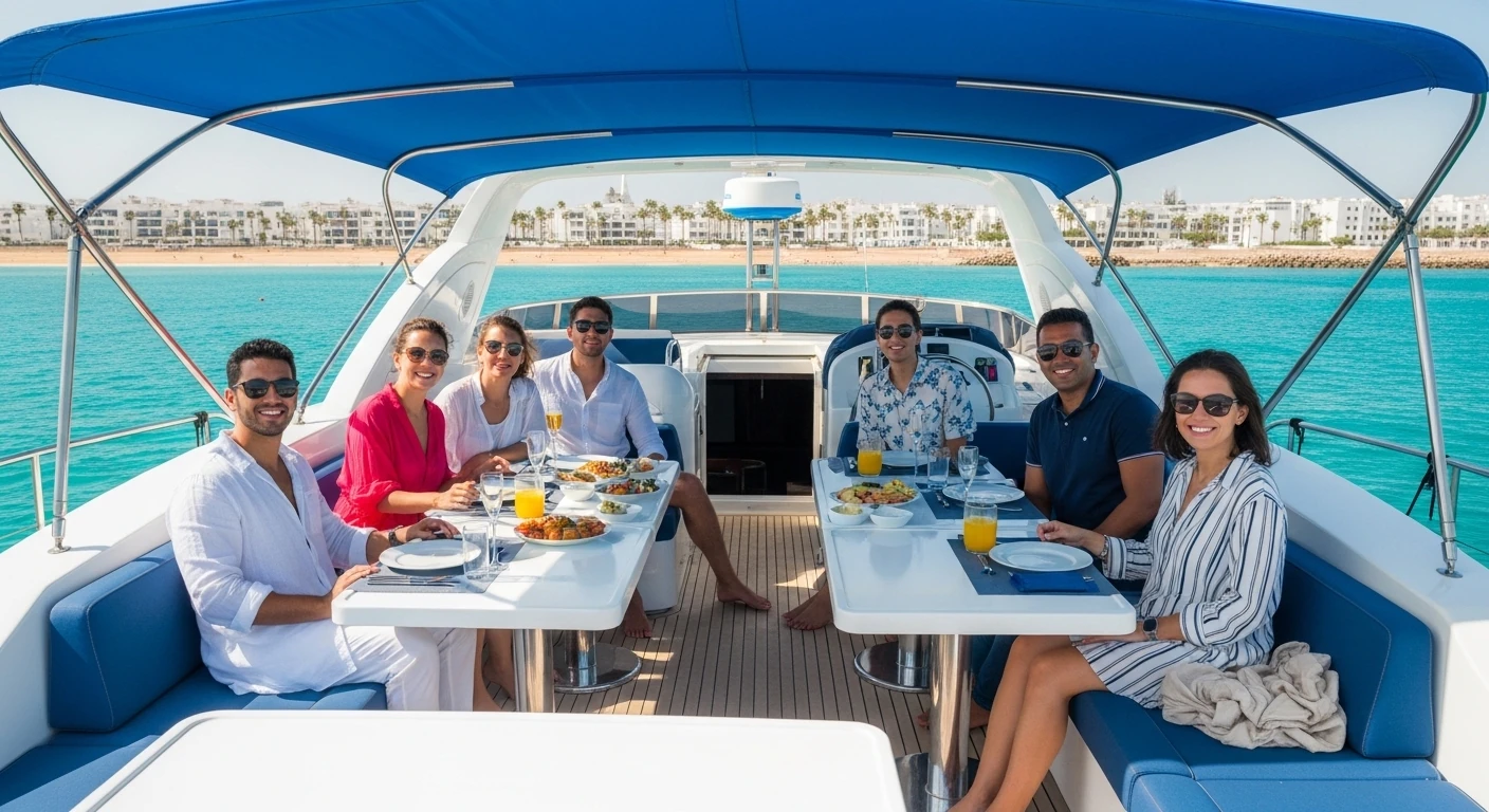 boat tour in agadir swimming stop