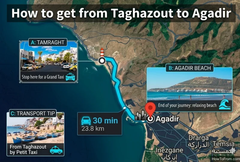 How to get from Taghazout to Agadir