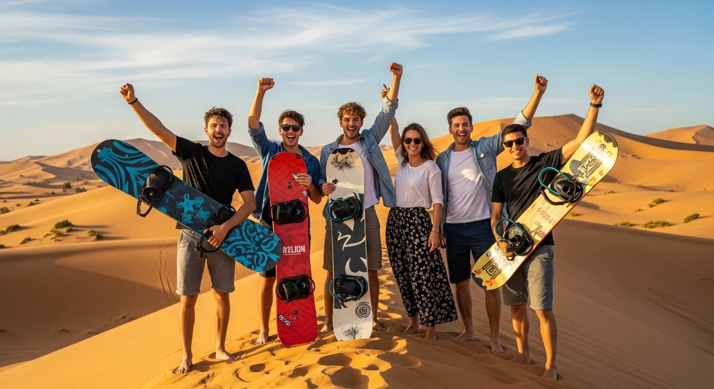 Sand Boarding in Agadir dunes experience
