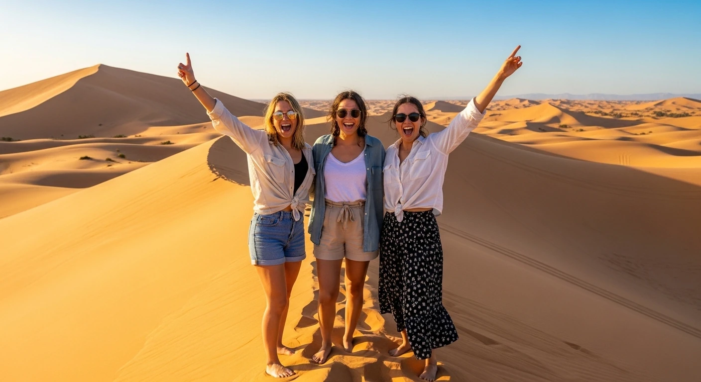sunset sandboarding experience in Agadir dunes