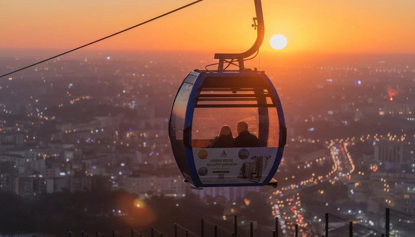 cable car in agadir panoramic view