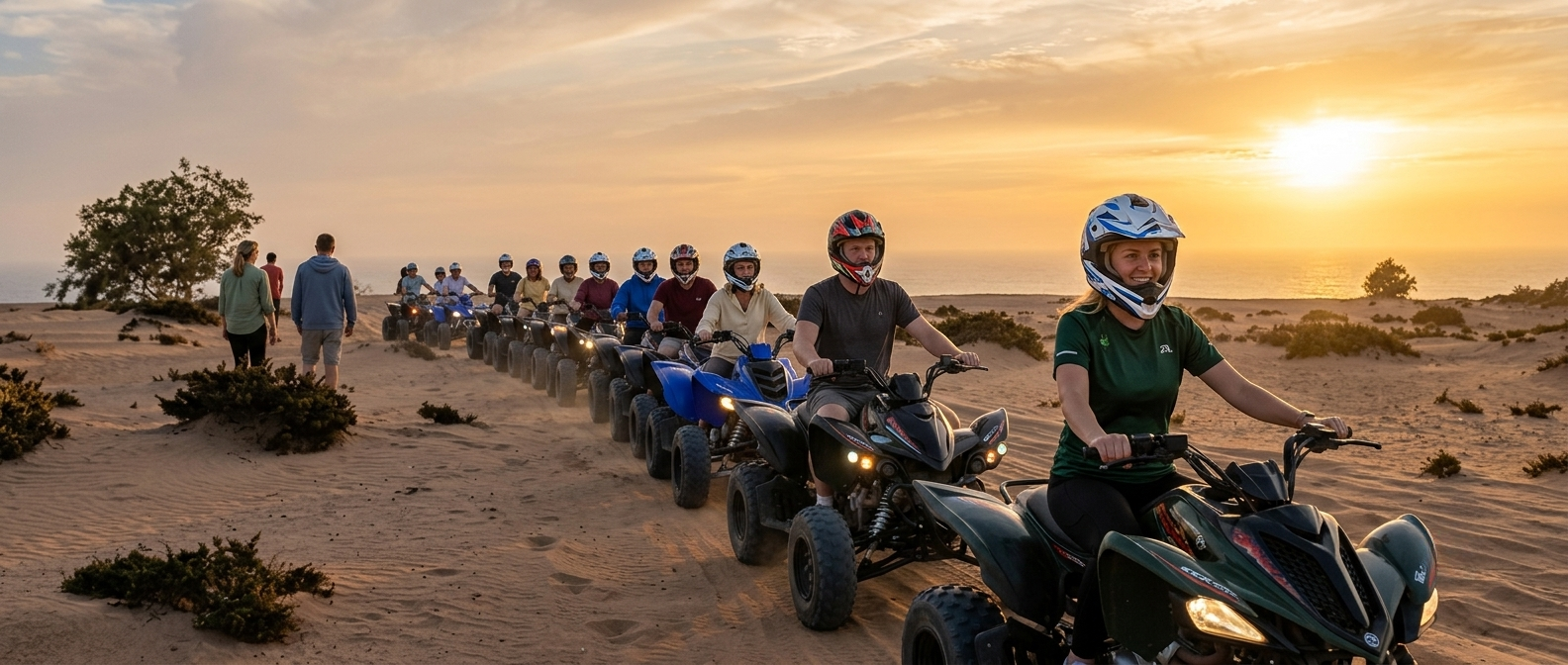 quad agadir atv ride adventure tour in the dunes