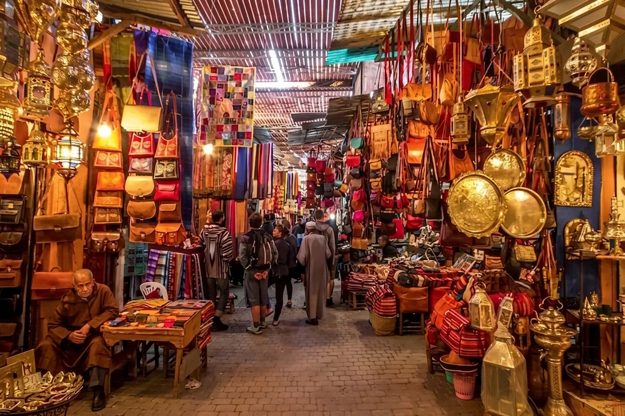 Souk El Had Agadir market stalls and local products