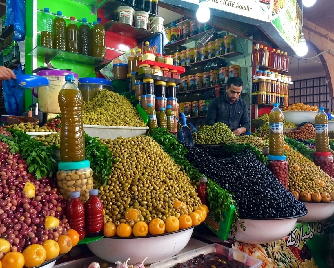 Souk El Had agadir market spices and shops width=