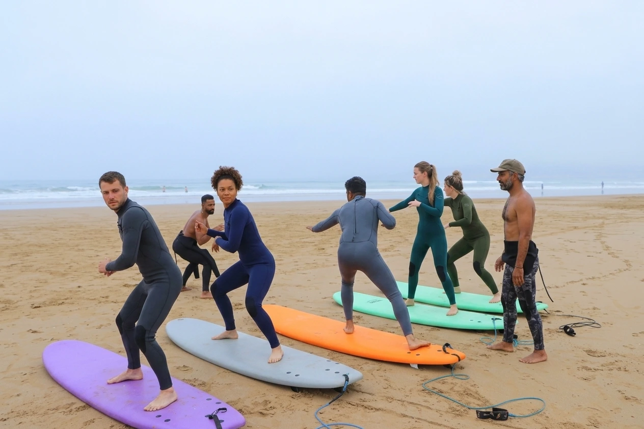 Beginner Surf Lesson in Agadir beach