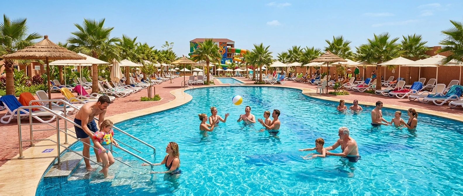 Children and families enjoying Dania Land Agadir attractions