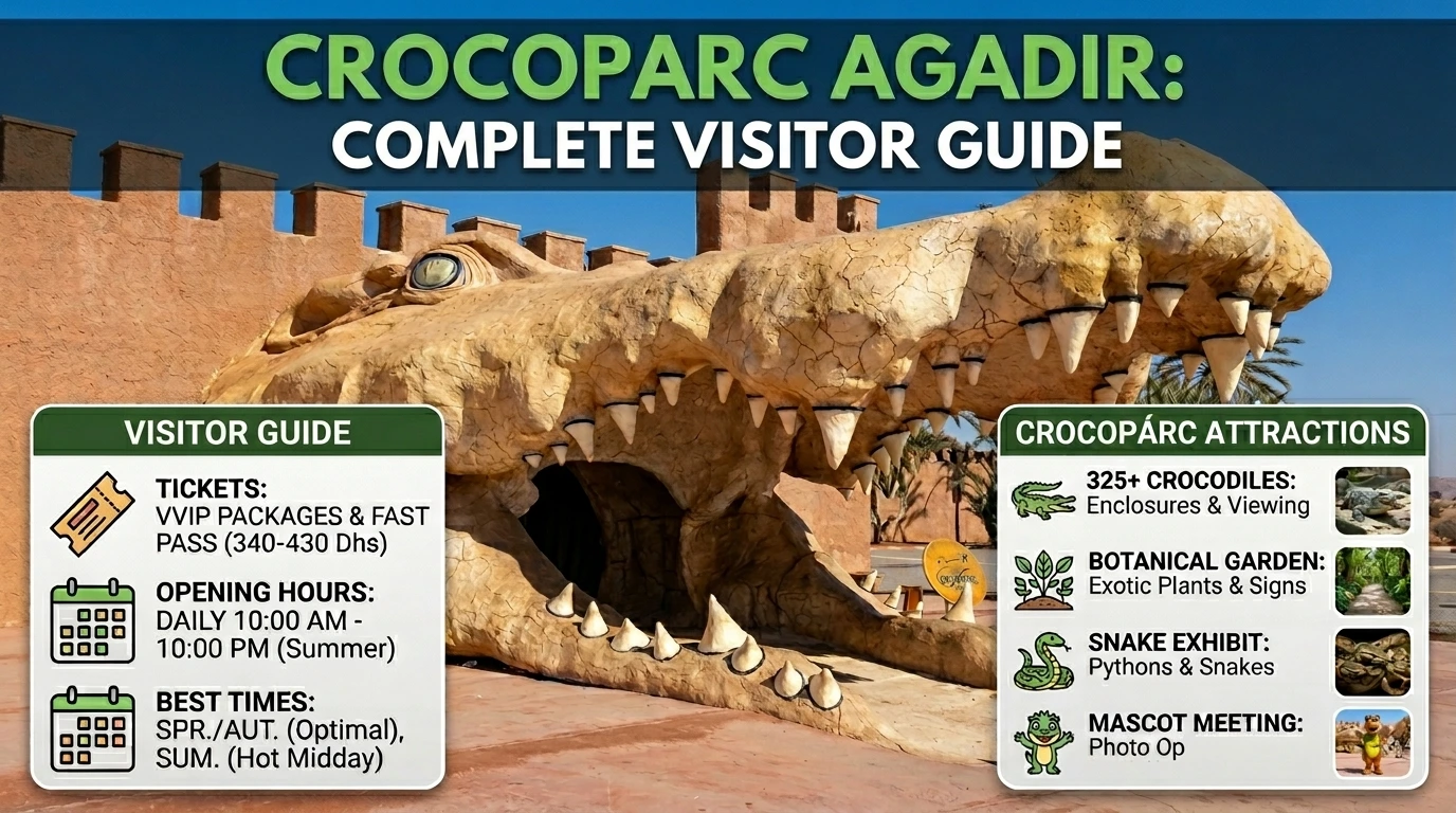 Crocoparc Agadir: Tickets, Crocodiles, Opening Hours and Visitor Guide