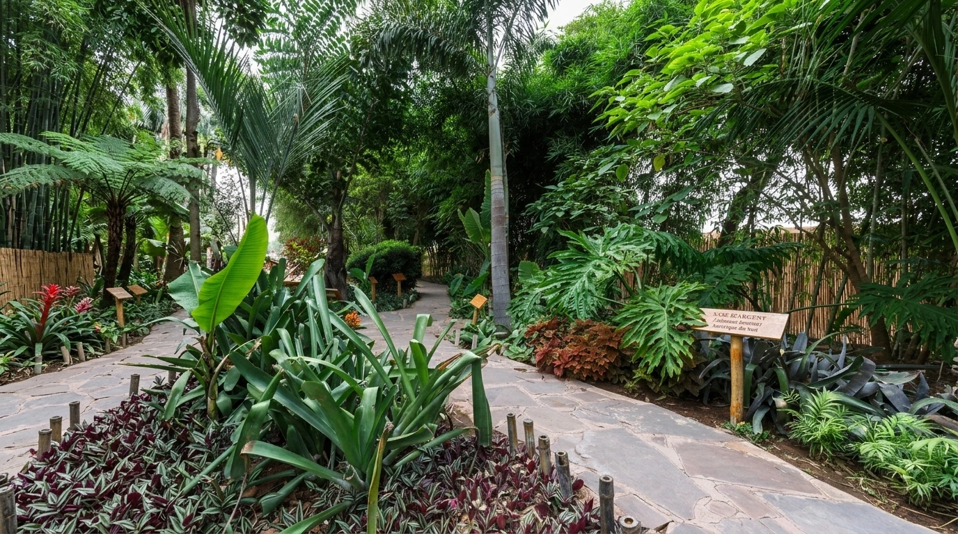Crocoparc Agadir walking paths and tropical gardens