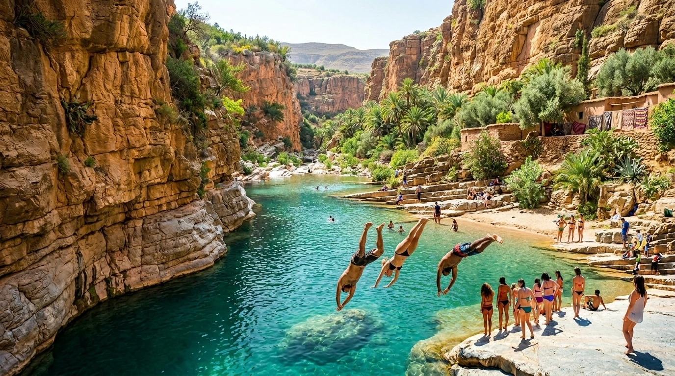 Paradise Valley Morocco natural pools and palm trees near Agadir