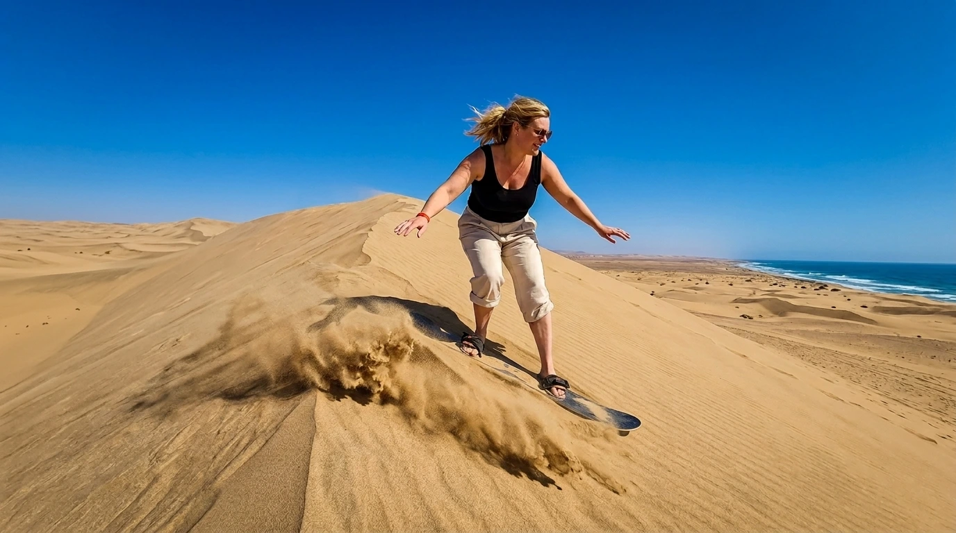 sandboarding dunes near agadir adventure activity