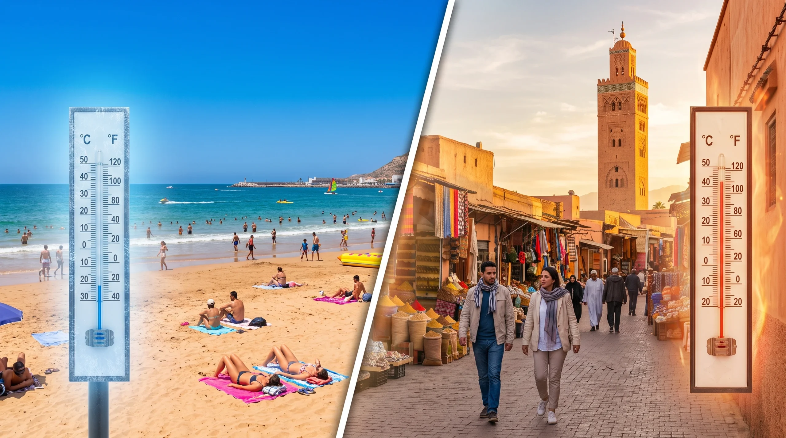 Weather Comparison Between Agadir and Marrakech